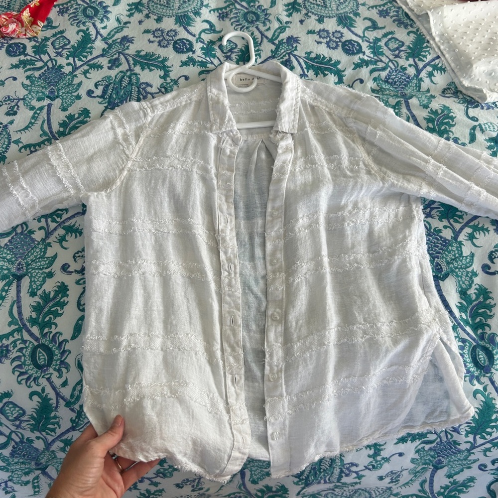 Bella Dahl White Linen Button Down